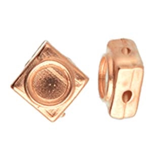[ LS ] CYM-SQ-012046-RG - Panormos - Silky Bead Substitute - Rose Gold Plated - 1 Piece