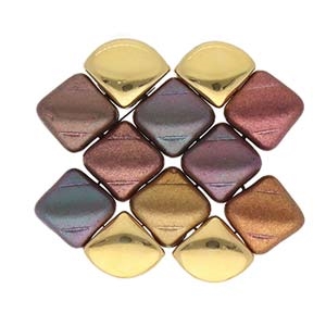 CYM-SQ-012202-GP - Kardiani - Silky Side Bead - 24kt Gold Plated -  1 Piece