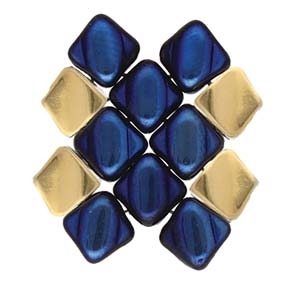 CYM-SQ-012231-GP - Kaloni - Silky Side Bead - 24kt Gold Plated -  1 Piece