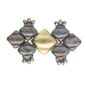 CYM-SQ-012444-AB - Laouti - Silky Bead Ending - Antique Brass Plated - 1 Piece