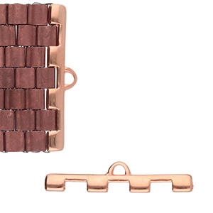 CYM-TL-012463-RG - Soros IV - Tila Bead Ending - Rose Gold Plated -  1 Piece