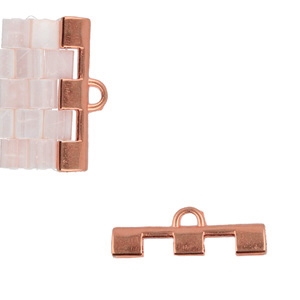 CYM-TL-012509-RG - Soros III - Tila Bead Ending - Rose Gold Plated -  1 Piece