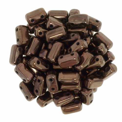 CzechMates Bricks 3x6mm - CZB-14415 - Dark Bronze - 25 Pieces