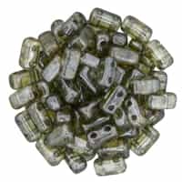 CzechMates Bricks 3x6mm - CZB-65431 - Luster - Transparent Green - 25 Pieces