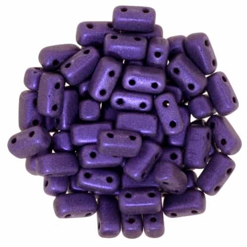 CzechMates Bricks 3x6mm - CZB-79021 - Metallic Suede - Purple - 25 Pieces