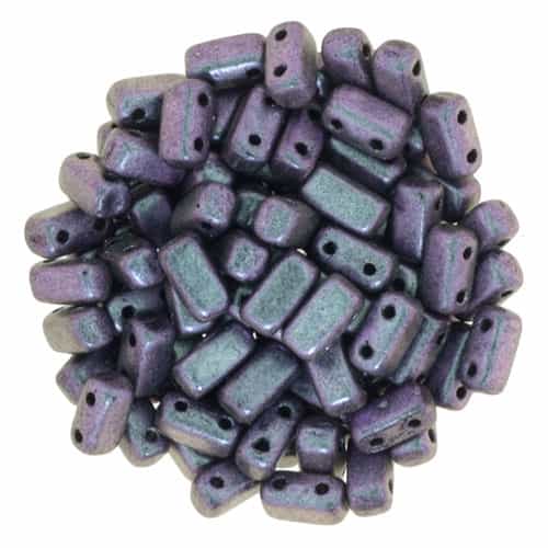 CzechMates Bricks 3x6mm - CZB-94102 - Polychrome - Orchid Aqua - 25 Pieces