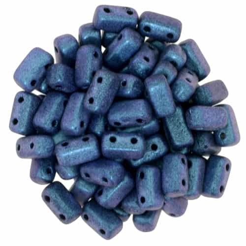 CzechMates Bricks 3x6mm - CZB-94105 - Polychrome - Indigo Orchid - 25 Pieces