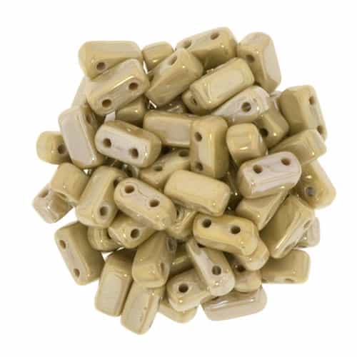 CzechMates Bricks 3x6mm - CZB-BI13070 - French Beige - Brown Iris - 25 Pieces