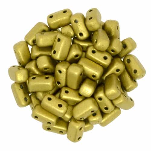 CzechMates Bricks 3x6mm - CZB-K0172 - Matte Metallic Aztec Gold