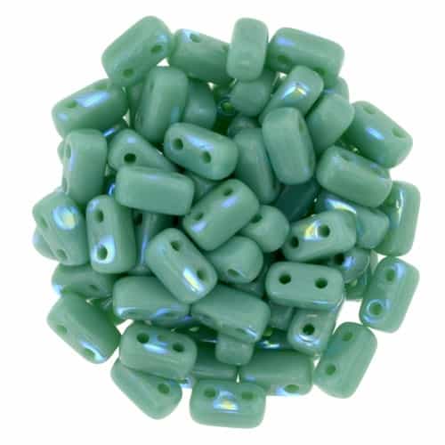 CzechMates Bricks 3x6mm - CZB-PK5313 - Peacock - Green Turquoise - 25 Pieces