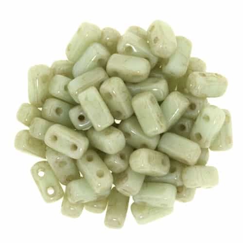 CzechMates Bricks 3x6mm - CZB-ST63100 - Opaque - Pale Turquoise - Star Dust - 25 Pieces