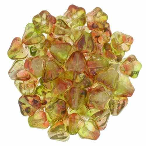 CZBBF-48017 - Baby Bell Flowers 4/6mm : Dual Coated - Peach/Pear - 25 Count