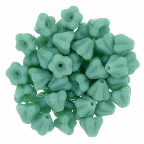 CZBBF-6313 - Baby Bell Flowers 4/6mm : Turquoise - 25 Count