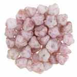 CZBBF-P15495 - Baby Bell Flowers 4/6mm : Luster - Opaque Topaz/Pink - 25 Count