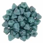 CZBBF-UL63130 - Baby Bell Flowers 4/6mm : Luster - Opaque Turquoise - 25 Count