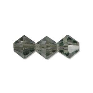 Preciosa Machine Cut 4mm Bicone Crystals : CZBC4-14257 - Luster - Transparent Pale Green - 25 count