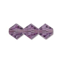 Preciosa Machine Cut 4mm Bicone Crystals : CZBC4-2031- Crystal Violet - 25 count