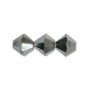 Preciosa Machine Cut 4mm Bicone Crystals : CZBC4-27000 - Crystal Labrador Full - 25 count