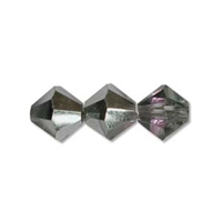 Preciosa Machine Cut 4mm Bicone Crystals : CZBC4-28101 Crystal Vitrail Light - 25 count