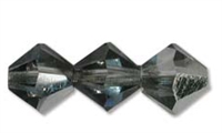 Preciosa Machine Cut 4mm Bicone Crystals : CZBC4-29636 - Crystal Bermuda Blue - 25 count