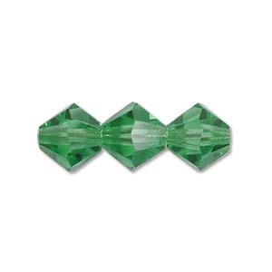 Preciosa Machine Cut 4mm Bicone Crystals : CZBC4-5050 - Peridot - 25 count