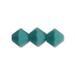 Preciosa Machine Cut 4mm Bicone Crystals : CZBC4-6305 - Turquoise - 25 count