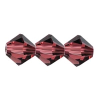 Preciosa Machine Cut 4mm Bicone Crystals : CZBC4-9009 - Burgundy - 25 count