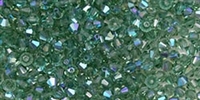 Preciosa Machine Cut 4mm Bicone Crystals : CZBC4-X5031 - Prairie Green AB - 25 count