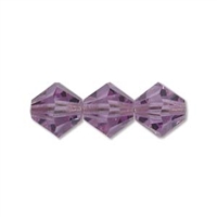 [ 9-1-B-T ] Preciosa CZBC6-2031 - 6mm Bicone Czech Crystal - Violet - 25 Count