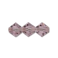 Preciosa CZBC6-7022 - 6mm Bicone Czech Crystal - Pink Sapphire - 25 Count
