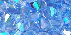 [ 9-1-B-T ] Preciosa CZBC6-LTSAPAB - Bicone Czech Crystal - Light Sapphire AB - 25 count