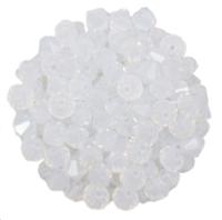 Preciosa CZBC6-WHOP - 6mm Bicone Czech Crystal - White Opal - 25 count