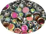 CZCAB-00030-28180 - All Beads Original 2-hole Cabochon 6mm - Crystal Etched Full Vitrail - 12 Count