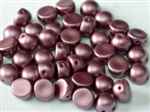 CZCAB-25031 - All Beads Original 2-hole Cabochon 6mm - Alabaster Pastel Burgundy - 12 Count