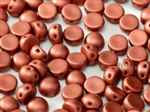 CZCAB-29408 - All Beads Original 2-hole Cabochon 6mm - Alabaster Metallic Red - 12 Count