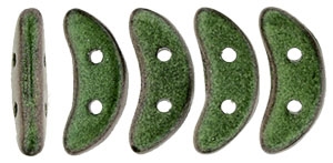 CZCRESC-94103 : CzechMates Crescent : Polychrome - Olive Mauve  - 4 Grams - Approx 30 Beads