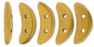 CZCRESC-K0174 : CzechMates Crescent : Matte Metallic Anitque Gold - 4 Grams - Approx 30 Beads