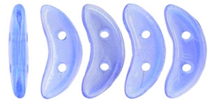 CZCRESC-LR31010 : CzechMates Crescent : Luster Iris - Milky Sapphire - 4 Grams - Approx 30 Beads