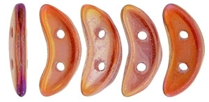 CZCRESC-LR9008 : CzechMates Crescent : Luster Iris - Ruby - 4 Grams - Approx 30 Beads
