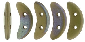 CZCRESC-M15678 : CzechMates Crescent : Matte - Oxidized Bronze Clay - 4 Grams - Approx 30 Beads