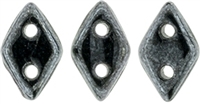 [ 9-3-B-2 ] CZDIA-14400 - CzechMates Diamond 4x6mm Tube 2.5" : Hematite - Approx 8 Grams