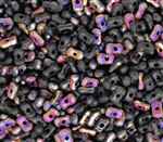 CZFAR-23980-29500 - Czech Farfalle Beads Black Sliperit Etch - 5 Grams