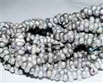 CZFAR-27000-28701 - Czech Farfalle Beads -Full Silver AB Etched - 5 Grams