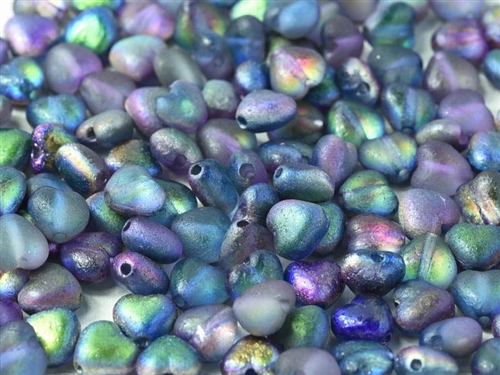 [ PTB ] Czech Heart Beads 6mm - CZHB06-00030-95100E - Crystal Etched Magic Blue - 2 Beads