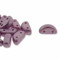 [ OR ] CZHM-25012 - Czech Half Moon 2-Hole Beads : Pastel Lilac - 25 Count