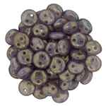 CzechMates Lentil 6mm : CZL-LK61100 - Milky Peridot - Rosaline Luster - 25 Beads