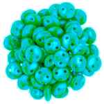 CzechMates Lentil 6mm : CZL-PK5313 - Peacock - Green Turquoise - 25 Beads