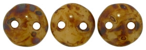 CzechMates Lentil 6mm : CZL-T13020 - Beige - Picasso - 25 Beads