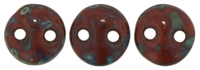 CzechMates Lentil 6mm : CZL-T13610 - Picasso - Umber - 25 Beads