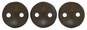CzechMates Lentil 6mm : CZL-YM13720 - Chocolate Brown - Matte Bronze Vega - 25 Beads